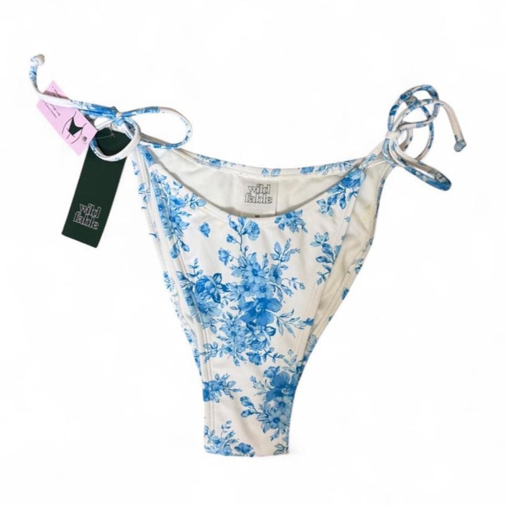 Wild Fable Blue Floral Tie-Side Bikini Bottom